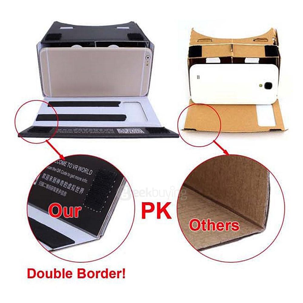 iBlue L099 DIY 3D VR Cardboard 3D VR Virtual Reality Headset Private Theater w/ Magnetic Sensor FOV60 for 4 -7 inch Smartphones