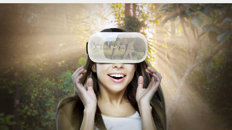 VR Case 5 3D Virtual Reality VR Headset IPD Focus Adjust FOV90 Gamepad Blu-ray Proof Toughened Glass for 3.5 - 6inch Smartphones