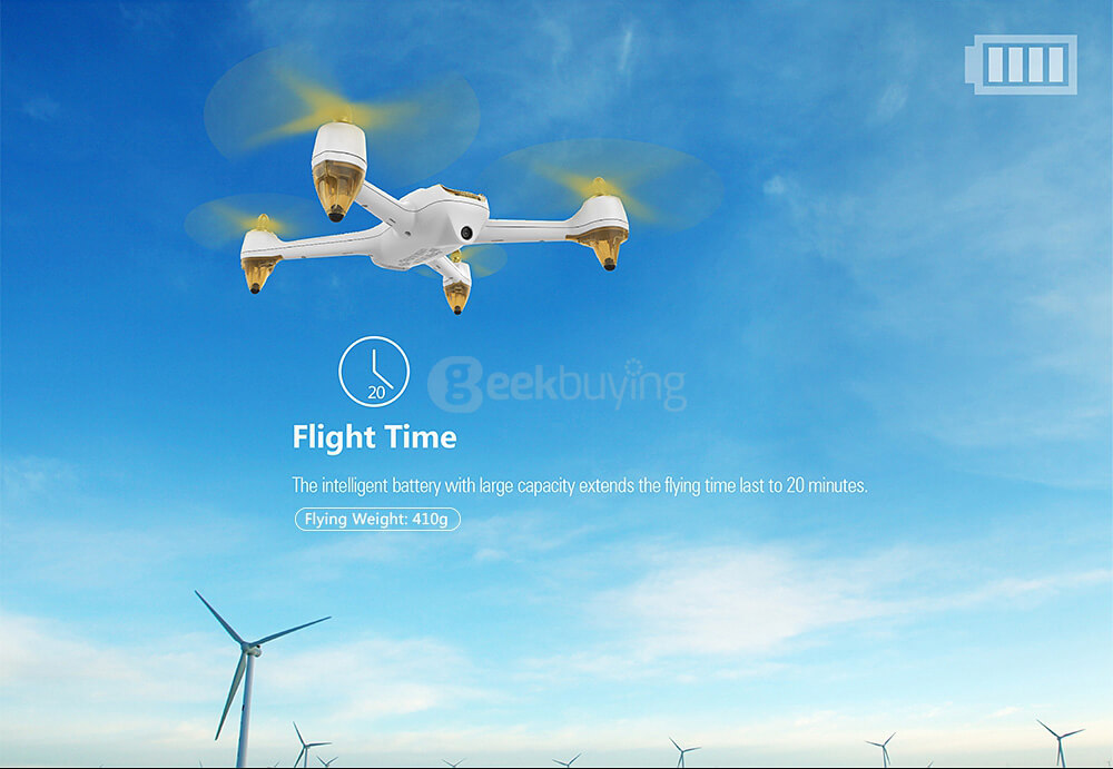 Hubsan X4 H501S 5.8G FPV Brushless With 1080P HD Camera GPS RC Quadcopter RTF - White