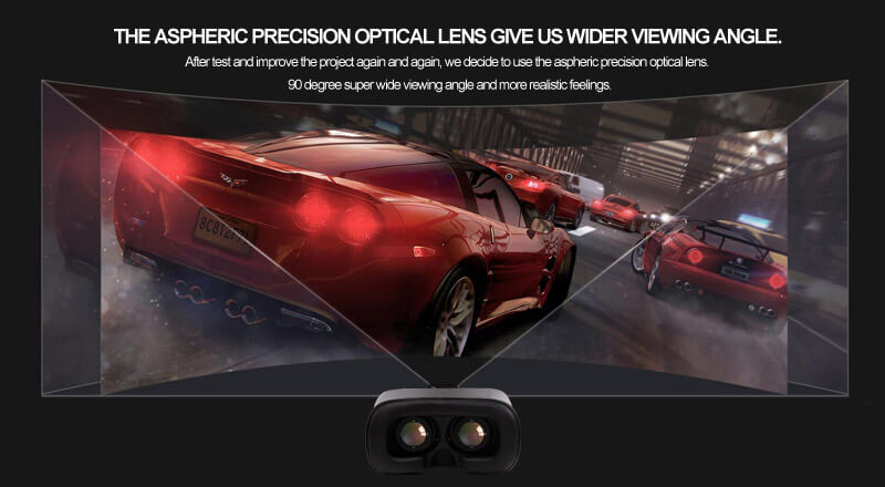 VR Case 5 3D Virtual Reality VR Headset IPD Focus Adjust FOV90 Gamepad Blu-ray Proof Toughened Glass for 3.5 - 6inch Smartphones