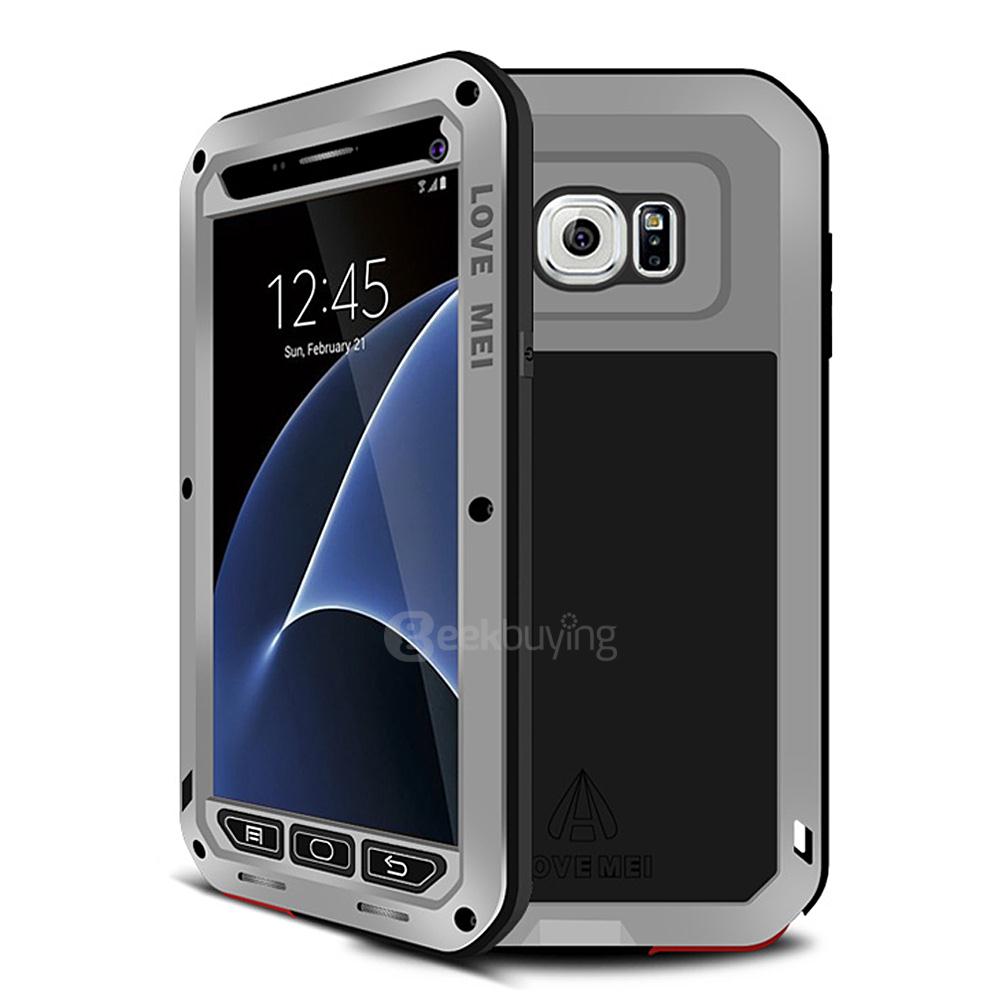 Love Mei Case For Samsung Galaxy S7 / G930A G9300 Dirt-proof Snow-proof And Shock-proof Metal Shell- Silver
