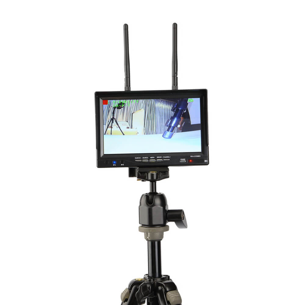 RX LCD 5802 5.8GHz LCD Diversity Receiver 7 Inch Monitor Built-in Battery