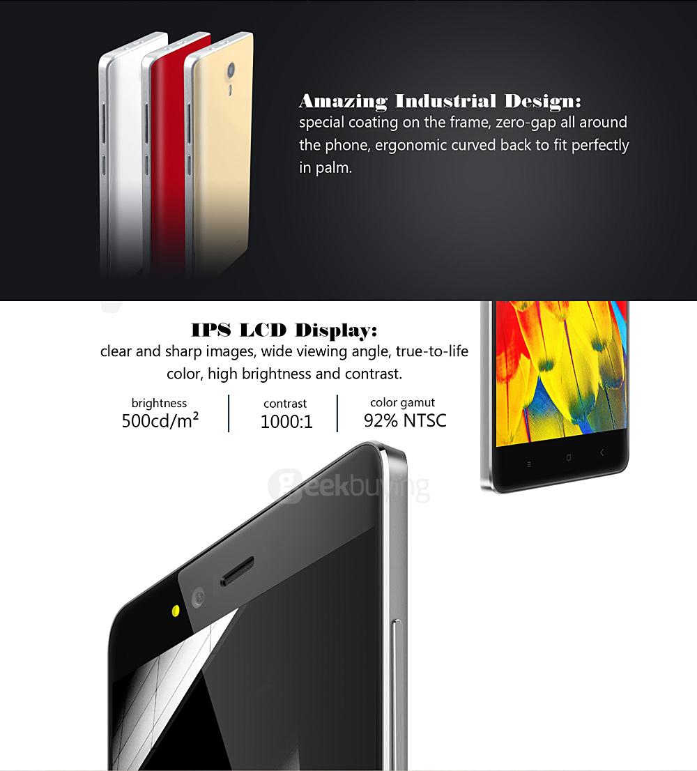 VKworld F1 4.5inch Android 5.1 Smartphone MT6580 Quad Core 1.3GHz 1GB RAM 8GB ROM 3G GPS Dual Camera - Black