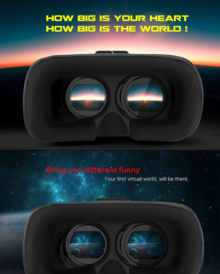 V11 3D Immersive VR Virtual Reality Headset F0V98 IPD Focus Adjustable Magnet Control for 4.0 - 6.0inch Smartphones - Black