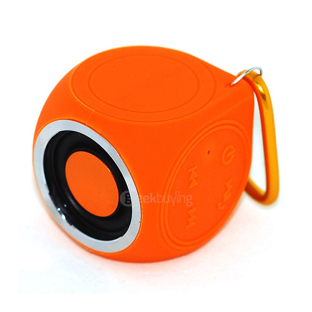 DT-B660 Portable Mini IPX7 Waterproof Bluetooth4.1 Speaker Handsfree Wireless Shower Speaker for Smartphones - Orange