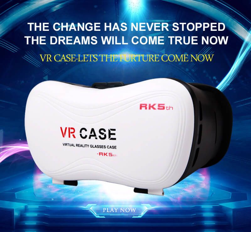 VR Case 5 3D Virtual Reality VR Headset IPD Focus Adjust FOV90 Gamepad Blu-ray Proof Toughened Glass for 3.5 - 6inch Smartphones
