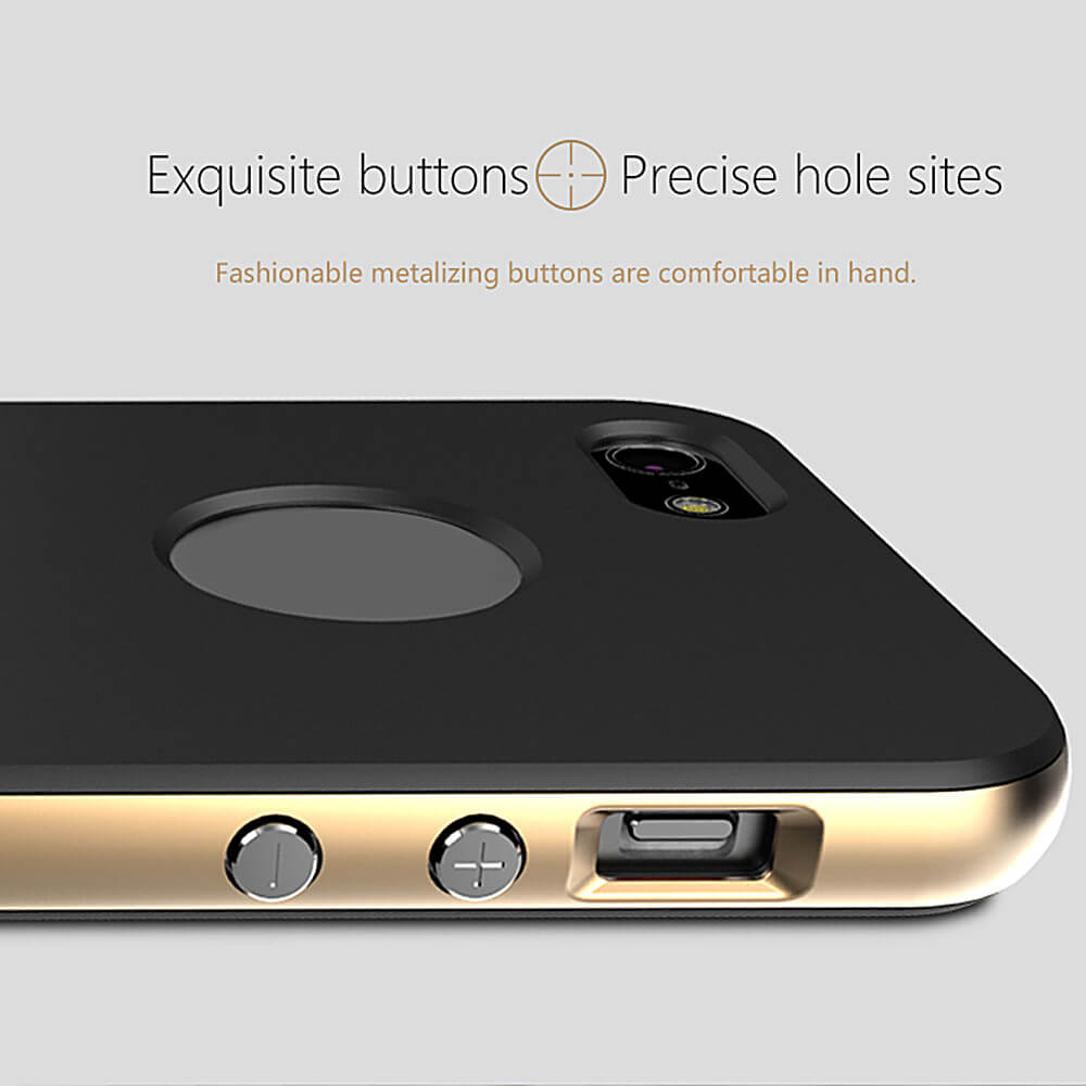 ROCK Royce Series Phones Protective Shell For iPhone5S/SE TPU Back Cover With PC Edge Anti-scratch Phone Case - Gold