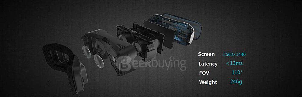 3Glasses D2 3D Virtual Reality VR Headset PC Version 2K with Touch Panel FOV110 IPD Adjustable 3D Private Theater