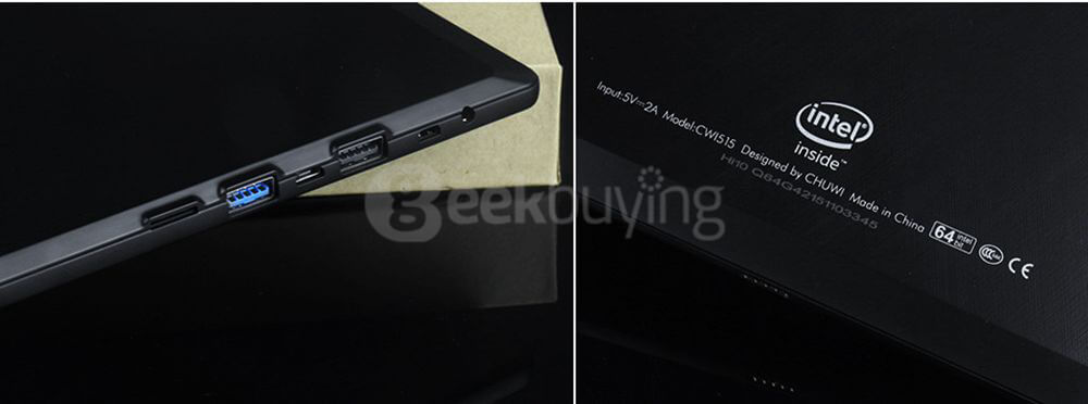 CHUWI Hi10 2 in 1 Ultrabook Tablet PC 10 inch Windows10 4GB/64GB Intel Cherry Trail Z8300 Quad Core 1.84GHz IPS 1920*1200 HDMI - Black