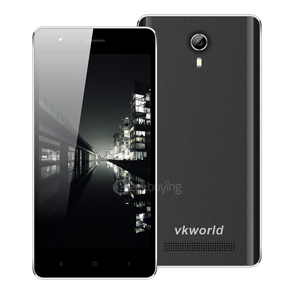 VKworld F1 4.5inch Android 5.1 Smartphone MT6580 Quad Core 1.3GHz 1GB RAM 8GB ROM 3G GPS Dual Camera - Black