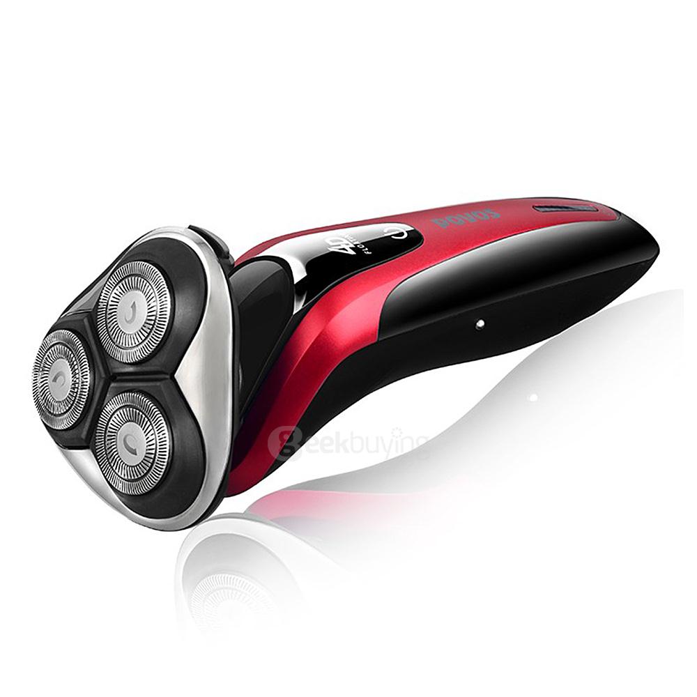 POVOS PD9209Q Professional 4D Fully Washable Soft-touch Switch Shaver 360 Degrees Rotation Triple Head Trimmer
