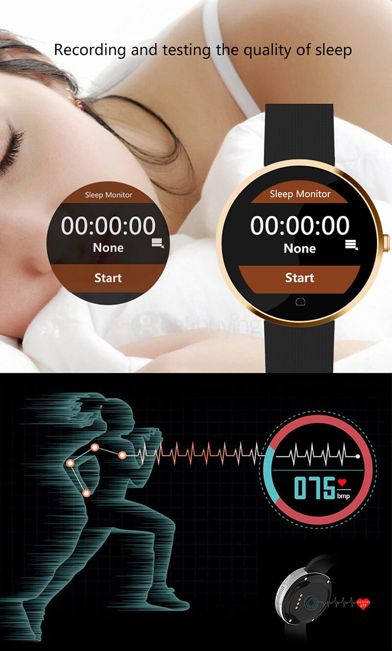 Haier G6 Bluetooth 4.0 Smart Watch MTK2502C Heart Rate Monitor Fitness Tracker Remote Camera 1.22