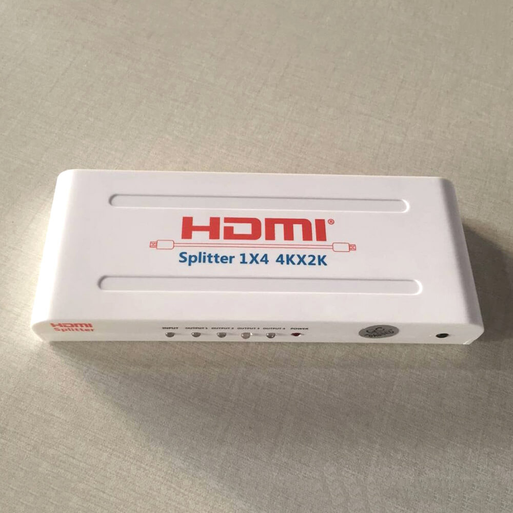 VK-104A HDMI 1.4 Splitter 1x4 4K*2K HD 1080P 3D Video Converter Adapter - White