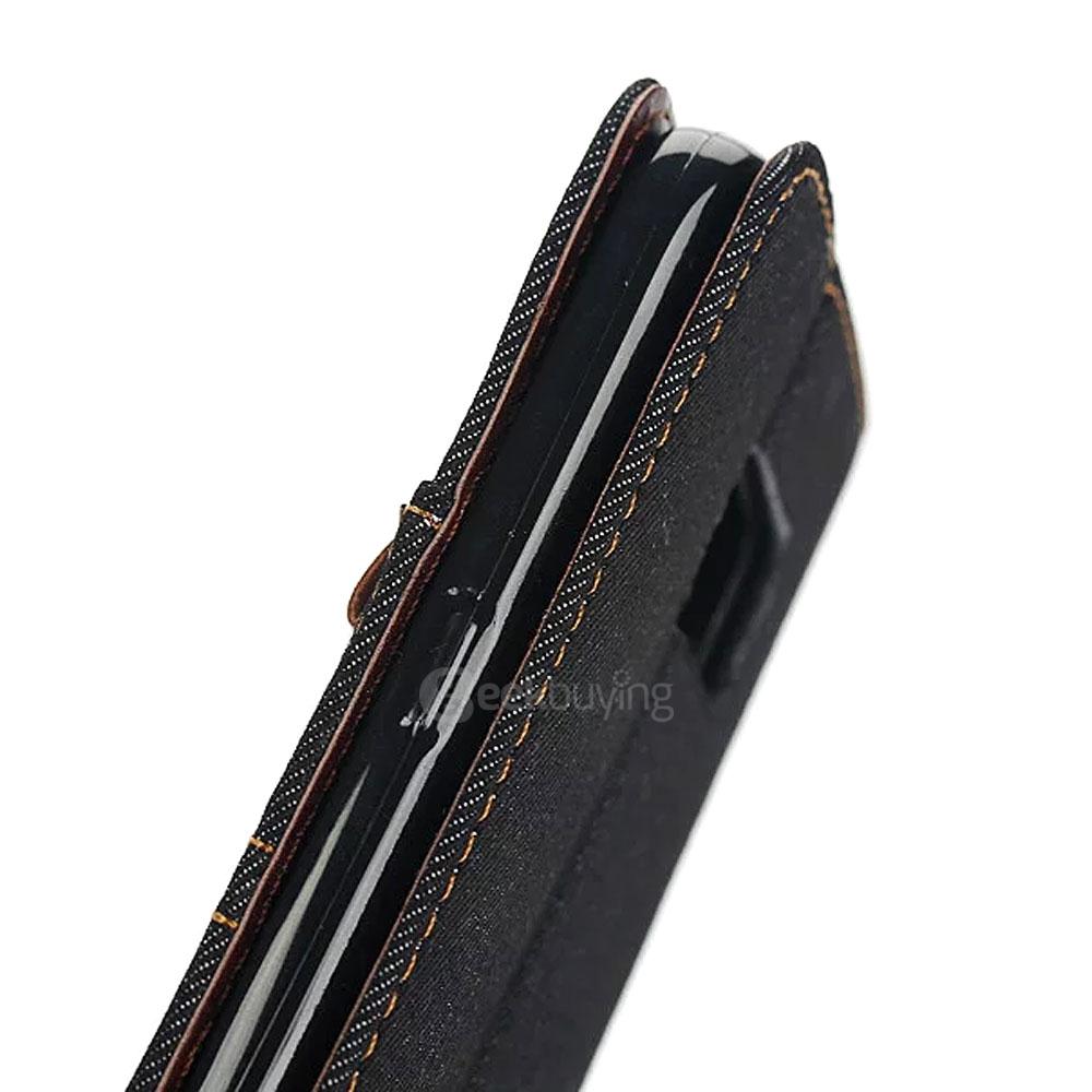 Leather Case For Samsung Galaxy S7 / G930A G9300 Flip Embossed Standing Protective Holster With Pocket- Black