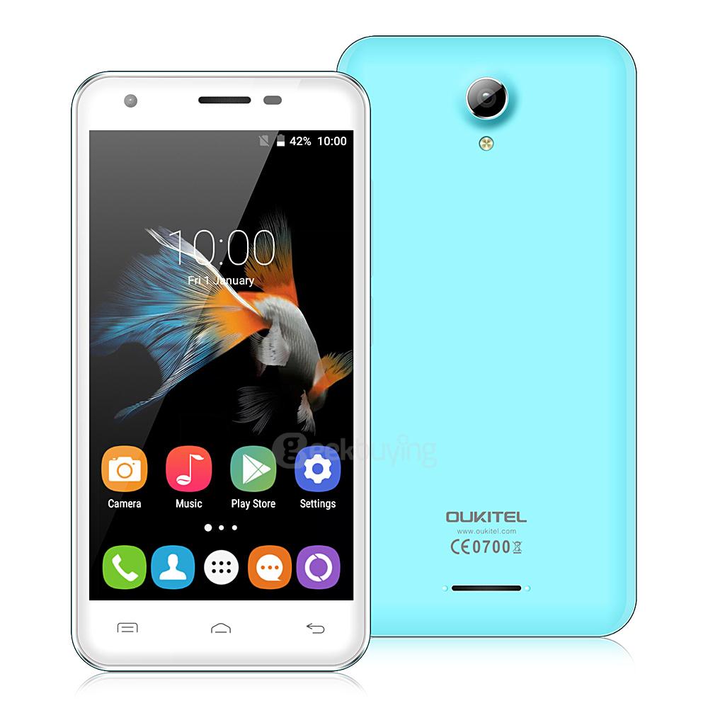 OUKITEL C2 4.5inch Android 5.1 MT6580 Quad Core 1.3GHz Smartphone 1GB RAM 8GB ROM 3G GPS Dual Cameras - Blue