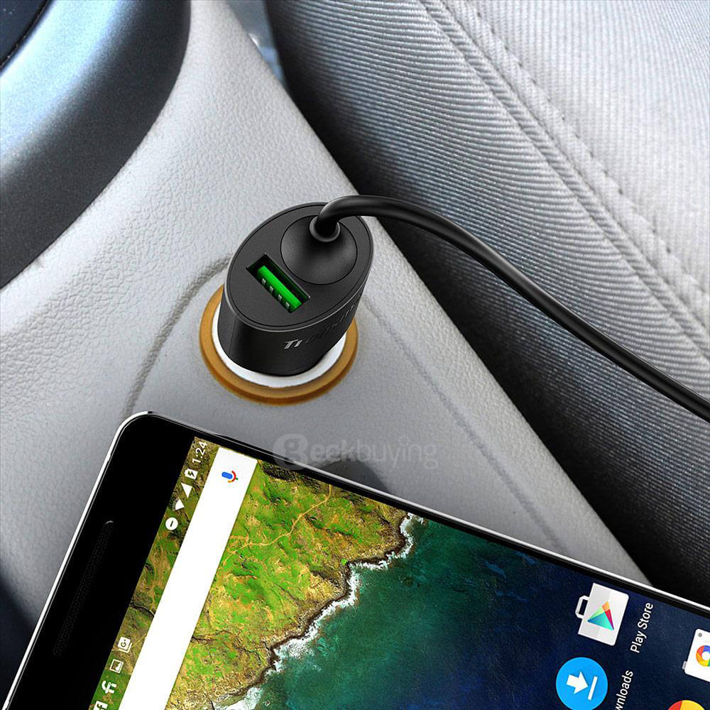 Tronsmart Quick Charge 3.0 33W Over Type A USB Car Charger for Quick Charge 3.0 and 2.0 Compatible Device + Type C 5V/3A Output for Type C Device such as Nexus 5X 6P Google Pixel Google Pixel XL Letv Max