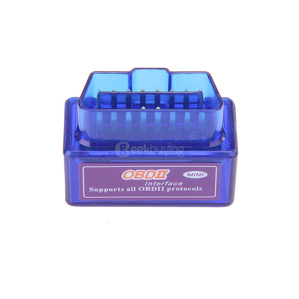 MINI ELM327-K OBDII Bluetooth Car Diagnostic Wireless Transceiver Dongle - Blue