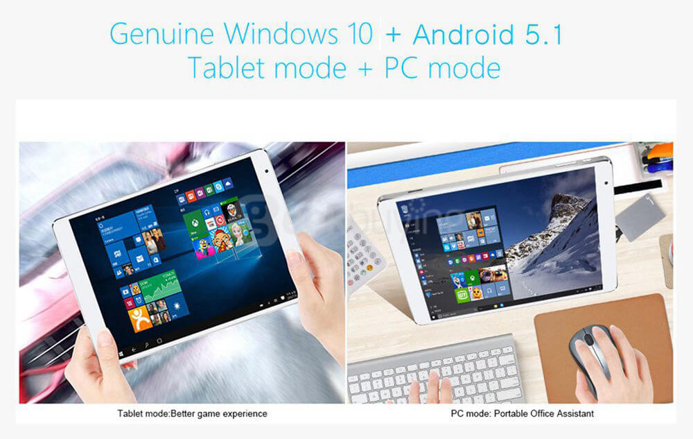 Teclast X98 Plus 3G Dual OS Windows10 + Android 5.1 4GB/64GB 9.7 inch Tablet PC Intel Cherry Trail Z8300 Quad Core 1.84GHz IPS 2048*1536 - Silver