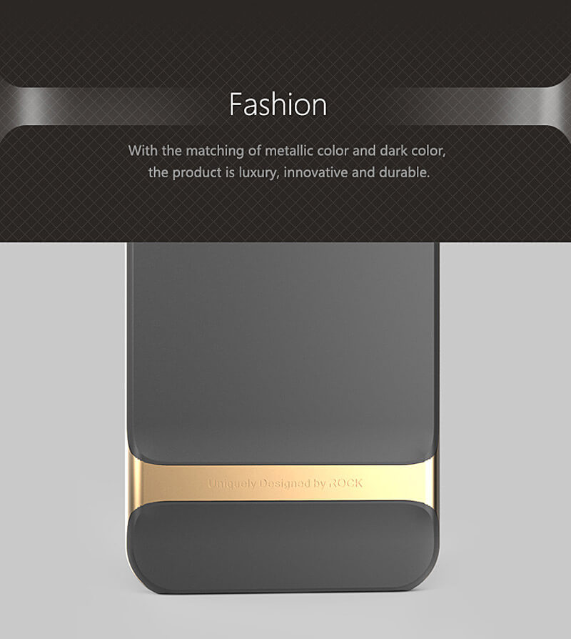 ROCK Royce Series Phones Protective Shell For iPhone5S/SE TPU Back Cover With PC Edge Anti-scratch Phone Case - Gold