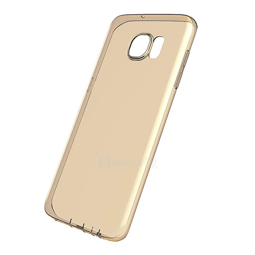 ROCK Case For Samsung Galaxy S7 Edge Ultrathin Invisible Protective TPU Phone Cover - Transparent Gold