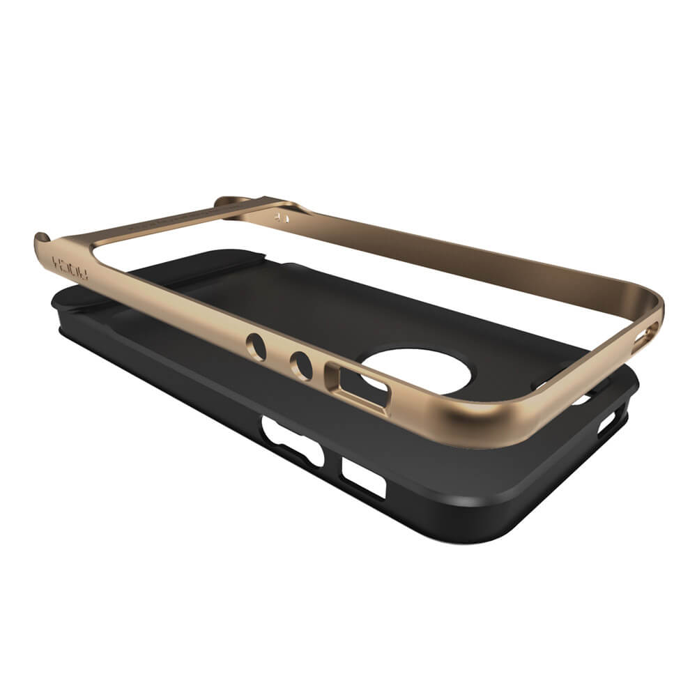 ROCK Royce Series Phones Protective Shell For iPhone5S/SE TPU Back Cover With PC Edge Anti-scratch Phone Case - Gold