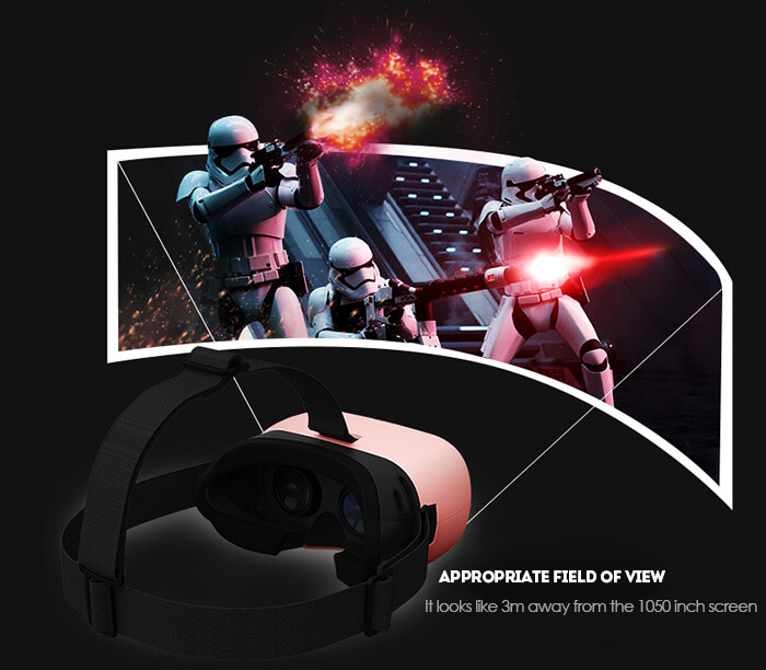 Baofeng Mojing XD 3D Immersive Virtual Reality VR Headset FOV60 IPD Adjustable for 5-6inch Smartphones - White