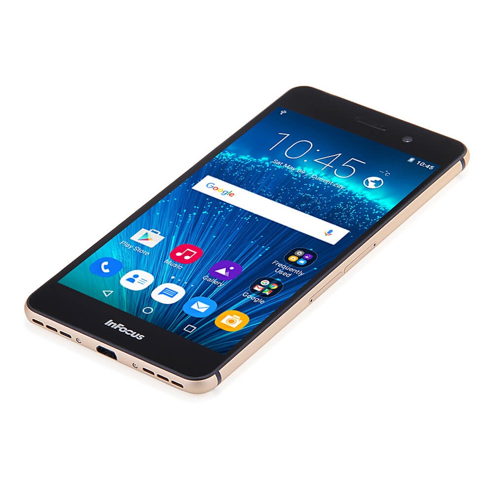 Infocus M560 5.2inch FHD 4G FDD LTE Mobile Phone MTK6753 64bit Octa Core 1.3GHz 5.0MP+13.0MP 2450mAh Android 5.1 2GB RAM 16GB ROM Quick Charge- Gold
