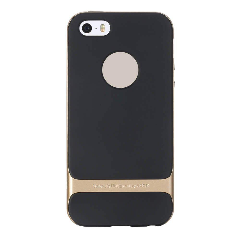 ROCK Royce Series Phones Protective Shell For iPhone5S/SE TPU Back Cover With PC Edge Anti-scratch Phone Case - Gold