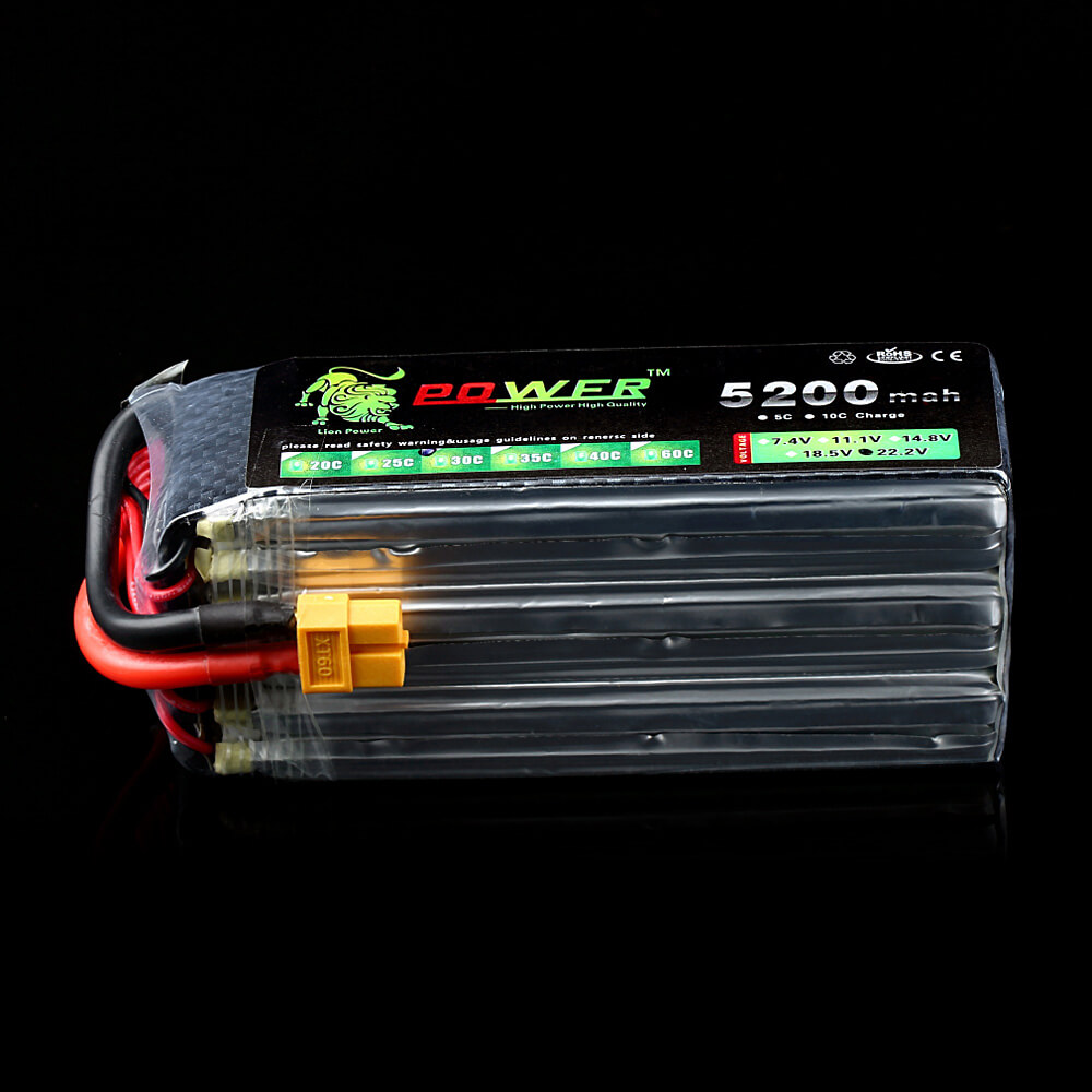 22.2V 6S 5200mah 30C Lipo Battery Power For Trex RC Heli Quadcopter