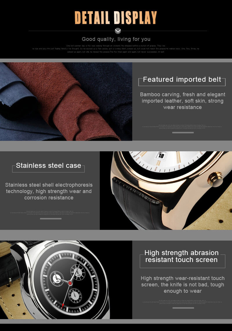 Aiwatch G3 Smart Watch Phone MTK2502 Bluetooth 4.0 GSM SIM Card 1.3