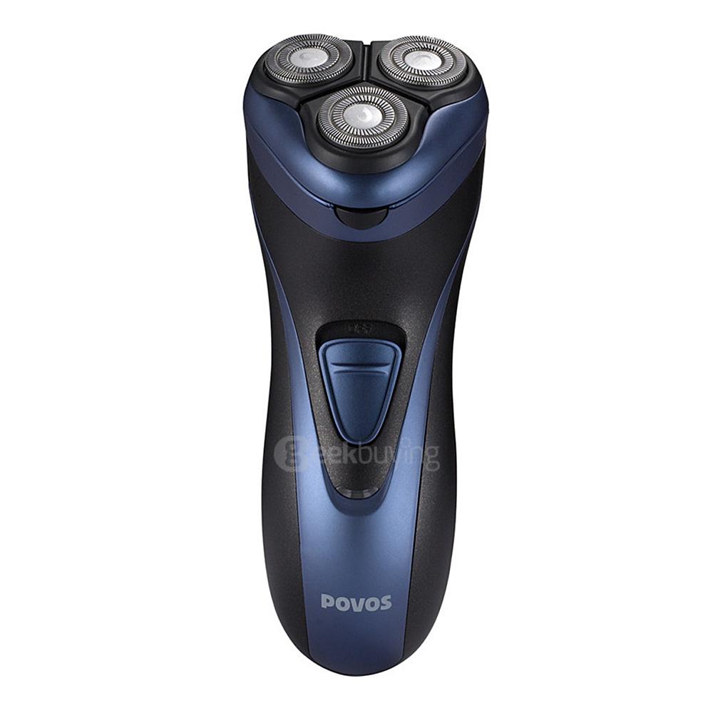 POVOS PW936 Men Washable Rechargeable Rotary Electric Shaver Razor 3D Floating Pop-up Trimmer