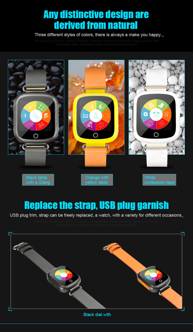 Aiwatch Q8 Smart Watch Phone MTK6261 Bluetooth GSM SIM Card Sleep Monitor Fitness Tracker Anti-lost With 1.44