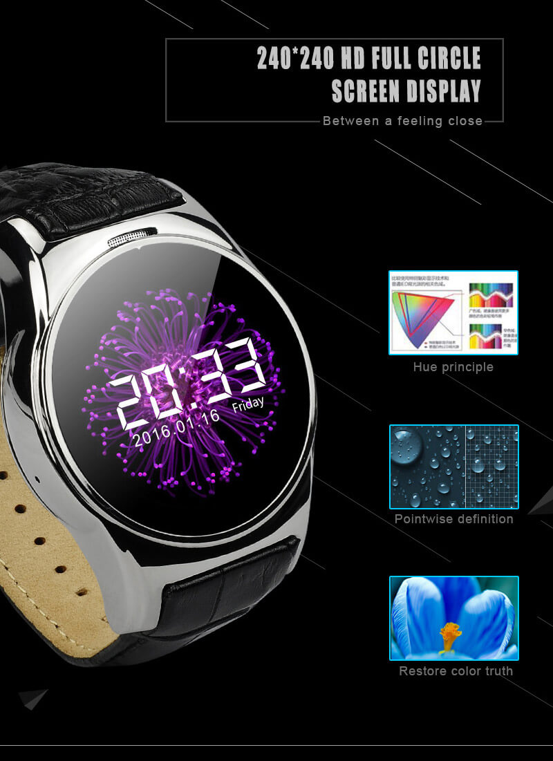 Aiwatch G3 Smart Watch Phone MTK2502 Bluetooth 4.0 GSM SIM Card 1.3