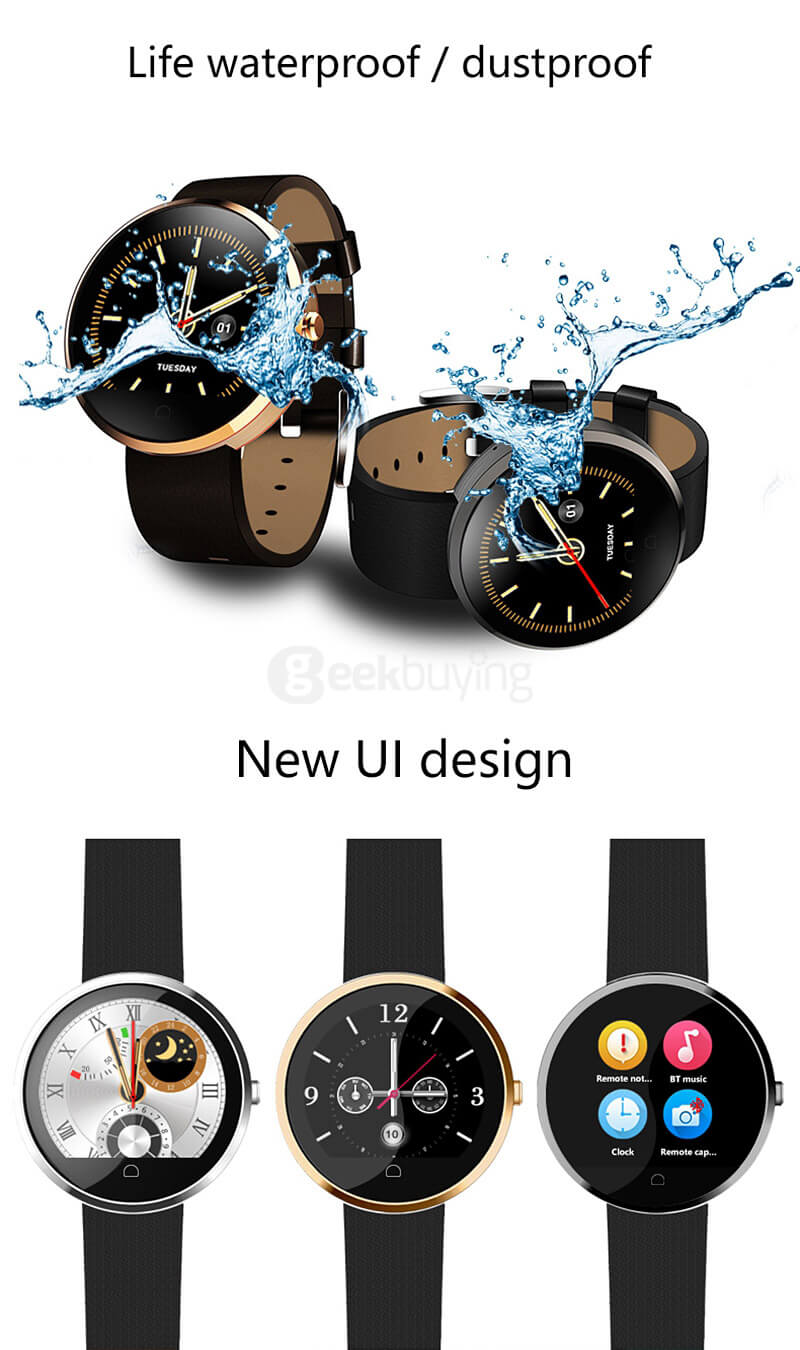 Haier G6 Bluetooth 4.0 Smart Watch MTK2502C Heart Rate Monitor Fitness Tracker Remote Camera 1.22