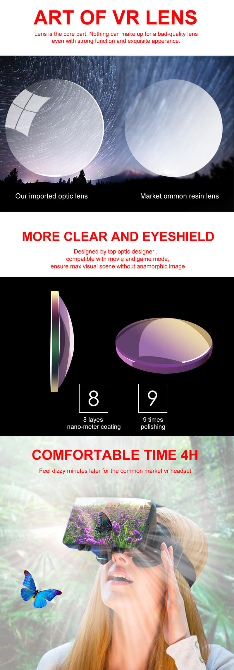 VR Case 5 3D Virtual Reality VR Headset IPD Focus Adjust FOV90 Gamepad Blu-ray Proof Toughened Glass for 3.5 - 6inch Smartphones