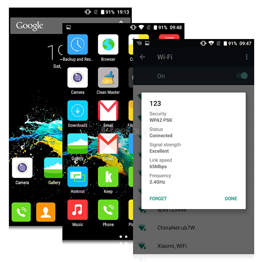 CUBOT S500 5.0inch IPS HD 4G FDD-LTE Android 5.1 Smartphone 2GB 16GB 64-bit MTK6735 Quad Core 13.0MP Touch ID - Black
