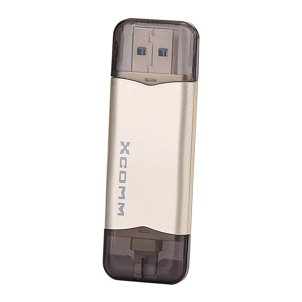 Xcomm XU-209 64GB Phone U Disk with 8pin Interface for iPhone 6S/6S Plus/6/6P/5S - Gold