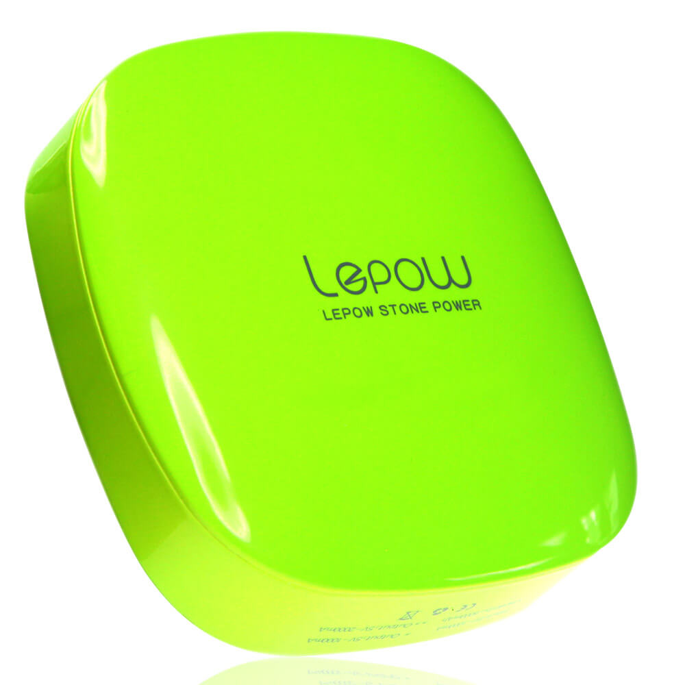 Lepow Colorful Moonstone 6000mAh Smart Power Bank Portable External Battery for Universal Mobile Phones - Green