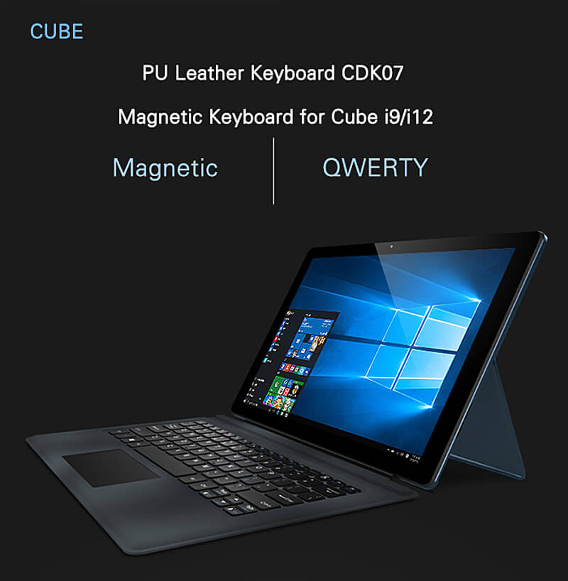 Original Cube CDK07 Magnetic Docking Keyboard for Cube i9 / i12 / iWork12 Tablet PC - Black