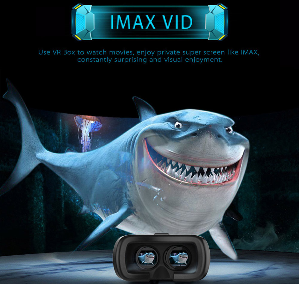 Original VR BOX 2 Head Mount Virtual Reality VR Headset IPD Focus Adjustment FOV95 Blueray Proof 3D Game Movie Cardboard for 3.5 - 6.0 inches Smartphones