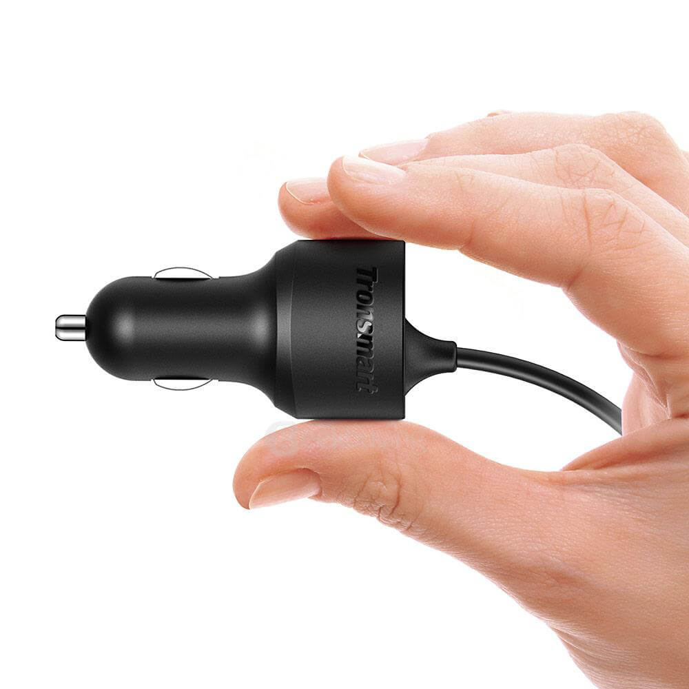 Tronsmart Quick Charge 3.0 33W Over Type A USB Car Charger for Quick Charge 3.0 and 2.0 Compatible Device + Type C 5V/3A Output for Type C Device such as Nexus 5X 6P Google Pixel Google Pixel XL Letv Max
