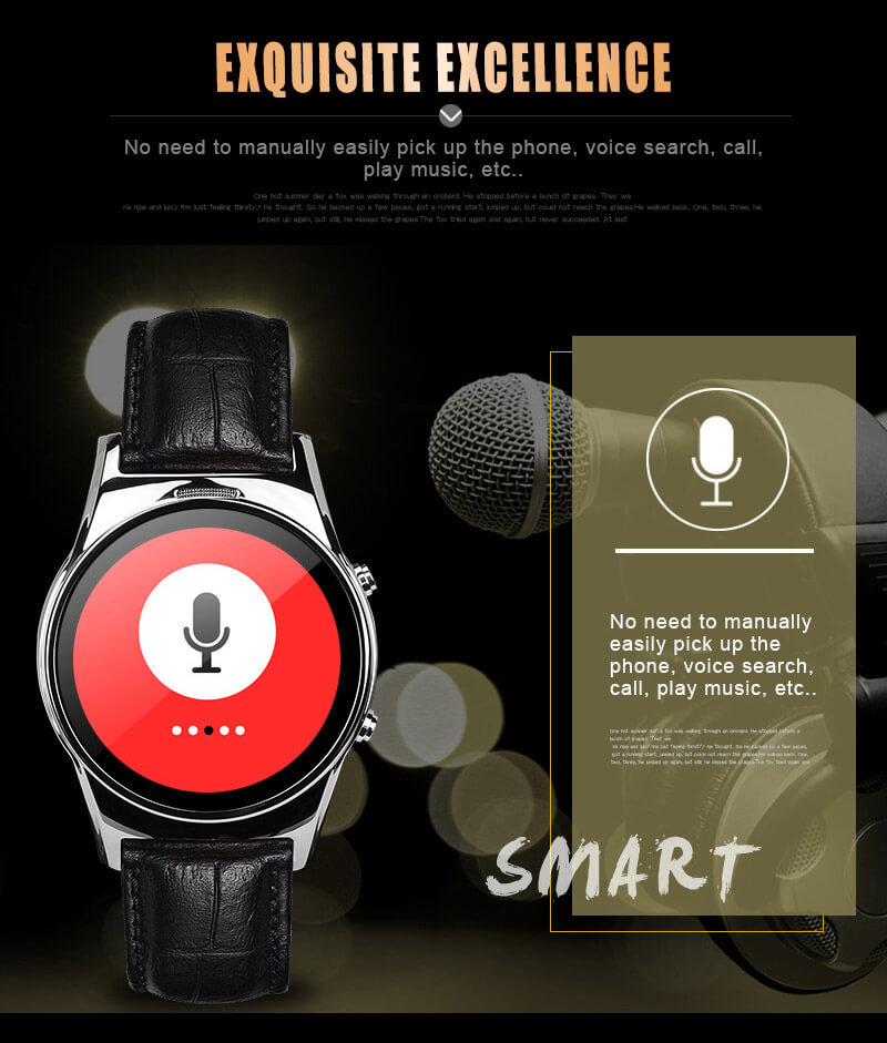 Aiwatch G3 Smart Watch Phone MTK2502 Bluetooth 4.0 GSM SIM Card 1.3