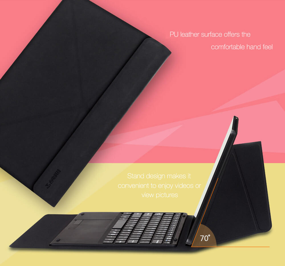 Original Teclast T11 Magnetic Docking Keyboard With Leather Case For Tbook 11 / X16 Plus Tablets - Black