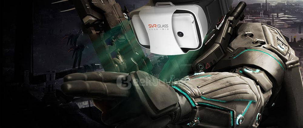 SnailVR SVR Immersive 3D Virtual Reality VR Headset with Remote Controller FOV96 IPD Adjustable for 4.7 - 6 inch Smartphones