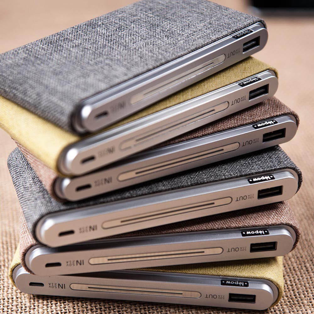Lepow POKI Series 12000mah Portable Smart Power Bank External Battery - Gray