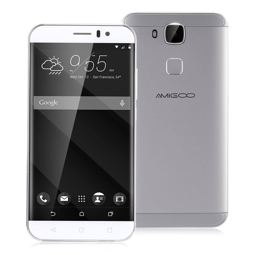 AMIGOO H8 5.0inch QHD IPS Screen Android 5.1 3G Smartphone MTK6580 1.3GHz Quad Core 5.0MP+2.0MP Cameras 1GB+8GB OTG Dual SIM 2800mAh - Silver