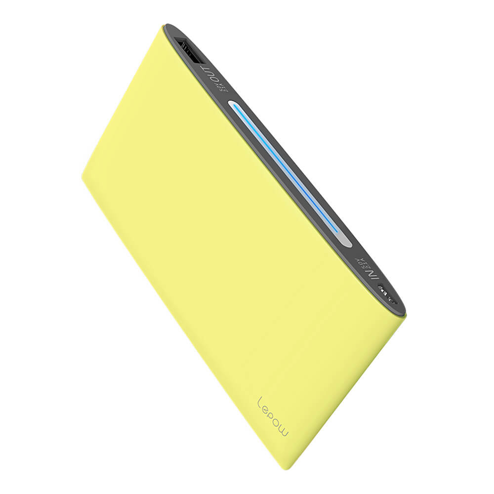 Lepow POKI Series 5000mah Portable Smart Power Bank External Battery - Yellow