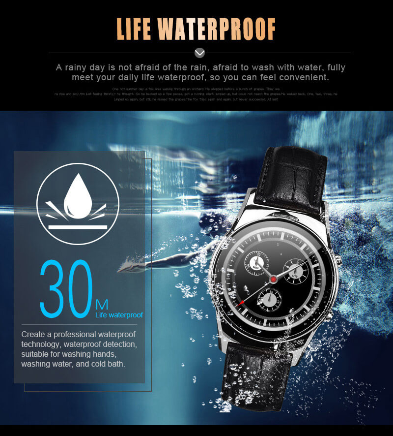 Aiwatch G3 Smart Watch Phone MTK2502 Bluetooth 4.0 GSM SIM Card 1.3
