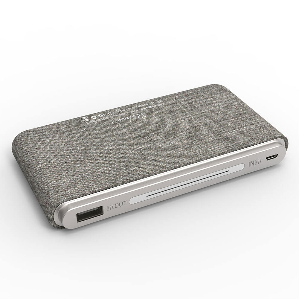 Lepow POKI Series 12000mah Portable Smart Power Bank External Battery - Gray