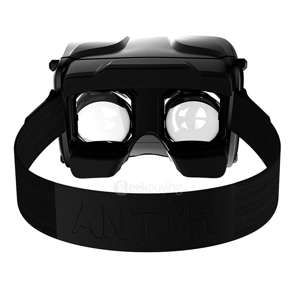 ANTVR Foldable 3D VR Virtual Reality Headset 100FOV IPD Adjustable Distortionless for 4.5-6.0inch Smartphones - Black